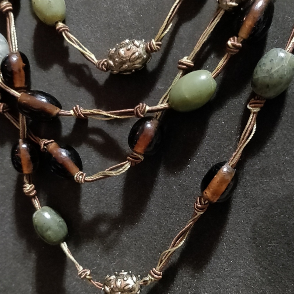 * Sigrid Olsen Semi Precious Multi Layer Necklace - image 2